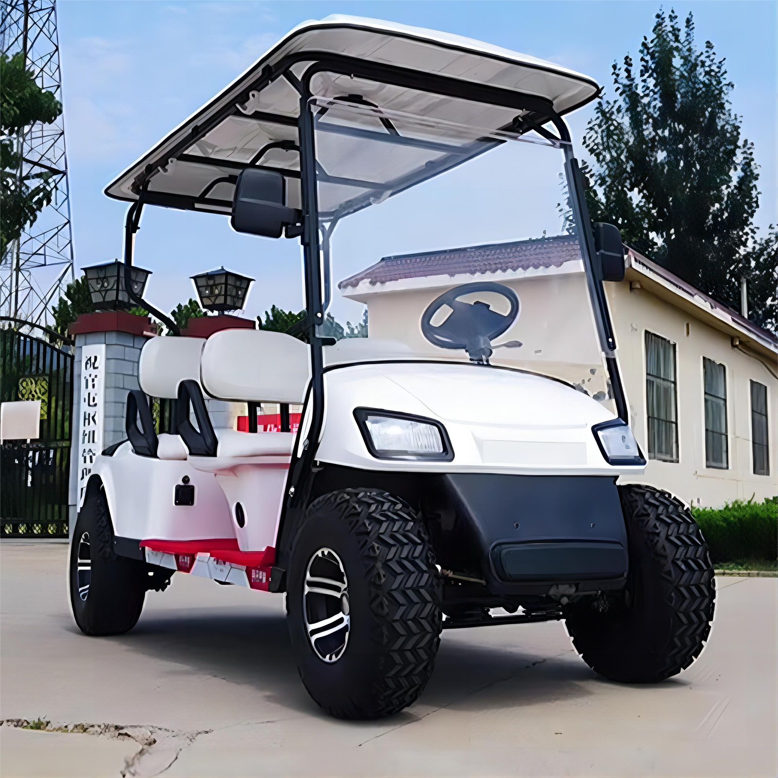 Buy 4-seater electric golf carts direct from the factory. Features 3mm galvanized chassis and high-temp ready body. Ideal for resorts. Inquire for FCL price now.