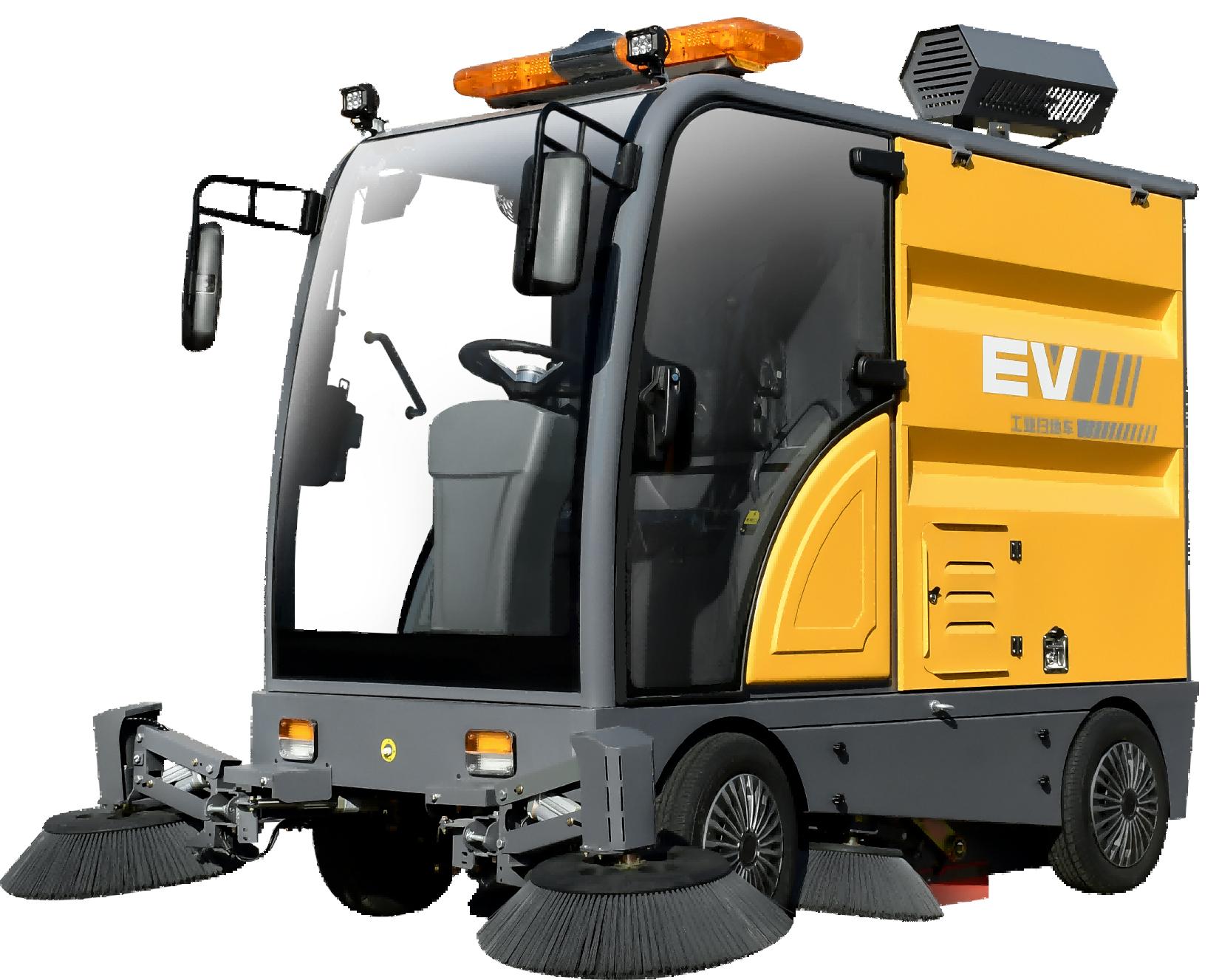 Heavy-duty electric sweeper X7 with high-pressure fog cannon and 240L bin capacity. Features anti-corrosion chassis and customizable battery options for mining and industrial use. Get Factory Quote.